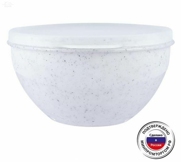 Миска 3 л с крышкой пластик для пищевых продуктов GRANITE Полимербыт Миска 3 л с крышкой пластик для пищевых продуктов GRANITE Полимербыт