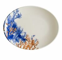 Блюдо овальное 36х28 см Аквелис Bonna фарфор белый с рисунком