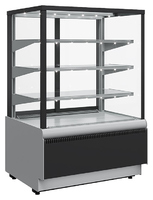 Витрина кондитерская Carboma KC70 VV 1,3-1 Standard Техно (9006-9005, черная)