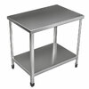 Стол производственный островной  нержавеющая полка  уголок оцинкованная сталь  разборный    800х600х850