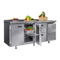 Стол морозильный GN с бортом НХС-700-2 Finist  -10…-18°С   2 двери  нержавеющая сталь