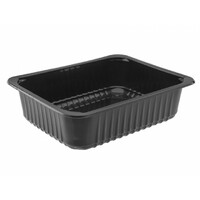 Контейнер под запайку 850 мл 187х137 мм H50 мм PP черный Контейнер под запайку 850 мл 187х137 мм H50 мм PP черный