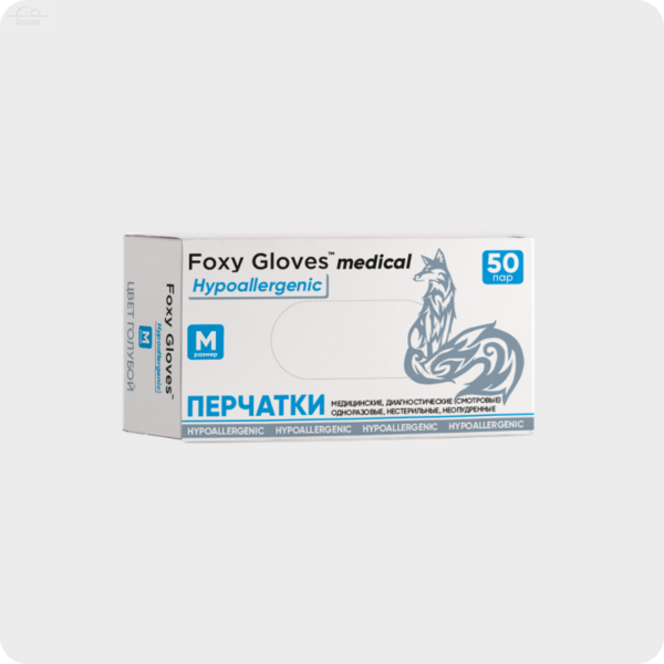 Перчатки нитриловые размер XL неопудренные / нестерильные 100 шт/уп голубой Перчатки нитриловые размер XL неопудренные / нестерильные 100 шт/уп голубой