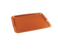 Поднос столовый 42,5х32  см оранжевый полипропилен KL