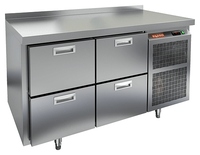 Стол холодильный HICOLD GN 22/TN с бортом