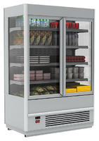 Горка холодильная Carboma FC 20-08 VV 0,7-1 Standard 9006-9005 (фронт X5, распашные двери)