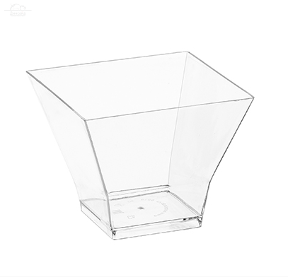 Креманка пластиковая 150 мл 72х72 мм Форма Пагода Кристалл прозрачный PS Креманка пластиковая 150 мл 72х72 мм Форма Пагода Кристалл прозрачный PS