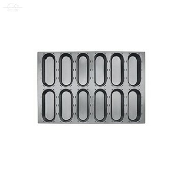 Противень для булочек 600х400х42 мм на 12 шт 185х70х38 мм а/п покрытие Противень для булочек 600х400х42 мм на 12 шт 185х70х38 мм а/п покрытие