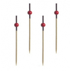 Пика деревянная H75 мм Клюква красная 100 шт/уп бамбук