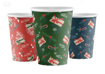 Стакан бумажный 250 мл D80 мм НГ Подарки ассорти Стакан бумажный 250 мл D80 мм НГ Подарки ассорти