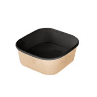 Контейнер SMART BOWL 145/124х145/124х51 мм  690 мл крафт / черный OSQ