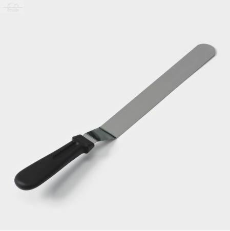 Лопатка 25/37 см узкая изогнутая нерж.сталь пластик.ручка Chef Pro Лопатка 25/37 см узкая изогнутая нерж.сталь пластик.ручка Chef Pro