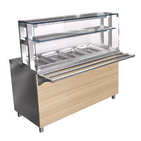 Модуль технологический АЛРМ2-042 Astropit Мармит 2-х блюд тепловой МАРТ  полка 2 уровня, для гастроемкостей, LED-подсветка  1500