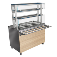 Модуль технологический АЛРМ2-033 Astropit Мармит 2-х блюд тепловой МАРТ  полка 3 уровня, для гастроемкостей, LED-подсветка  1120