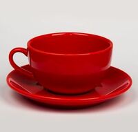 Чайная пара 300 мл  Barista P.L. Proff Cuisine  фарфор красный 81229560