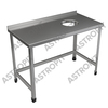 Стол для сбора отходов  с бортом  нерж сталь  отв 250 справа    1000х600х870