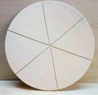 Доска для пиццы 400 мм 6 сегментов  фанера СНЯТО С ПРОИЗВОДСТВА