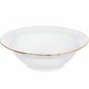 Миска 300 мл D17 см Отводка золотом Дулевский фарфор белый c золотом
