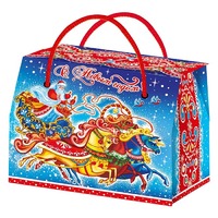 Коробка для подарка 800 гр Упряжка