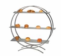 Сет из трех  блюд для выкладки на металлическом основании 72x23x81см Maco