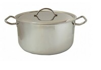 Кастрюля 40 л D45 см нерж.сталь с крышкой ТМ Амет