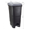 Контейнер для мусора 85 л с педалью на колесах пластик  М-пластика