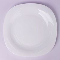 Тарелка квадратная 25,5 см WHITE-SQUARE  PARSOPAL  опаловое стекло белый