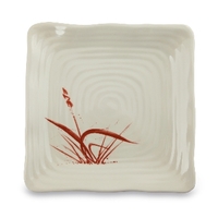 Тарелка квадратная 21,5х21,5 см  Autumn Grass меламин с рисунком