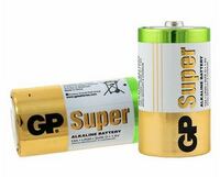 Батарейки GP Super, D (LR20, 13А), алкалиновые, КОМПЛЕКТ 2 шт., блистер, 13A-2CR2