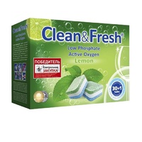 Таблетки для посудомоечных машин 30 шт Clean Fresh
