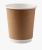 Стакан бумажный 250 мл D80 мм   КРАФТ двухслойный