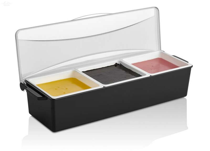 Контейнер для фруктов 3 отделения 49х16 см, H9,5 см GASTROPLAST Контейнер для фруктов 3 отделения 49х16 см, H9,5 см GASTROPLAST