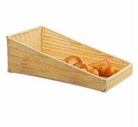 Корзина для выкладки 46х25х5 см. бежевая полиротанг P.L. Proff Cuisine