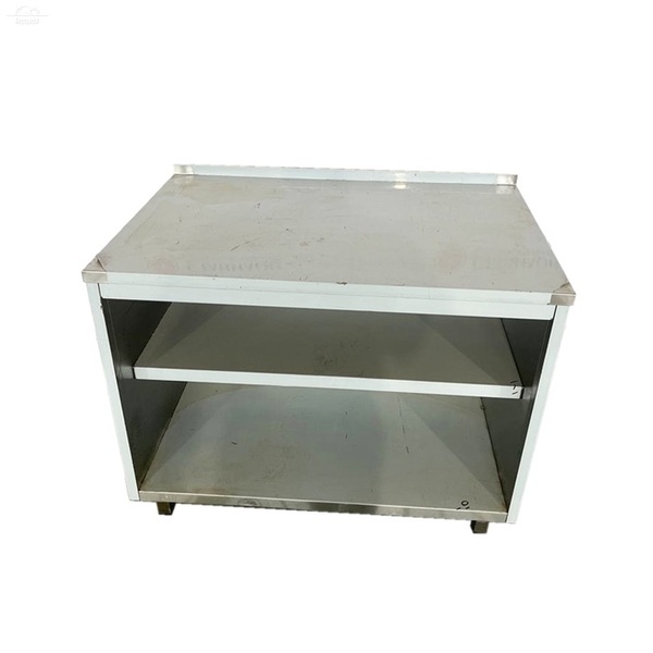 Стол тумба с бортом УСТОБ-11070 после выставки УЦЕНКА окрытый, без дверей Полка нерж.сталь Стол тумба с бортом УСТОБ-11070 после выставки УЦЕНКА окрытый, без дверей Полка нерж.сталь