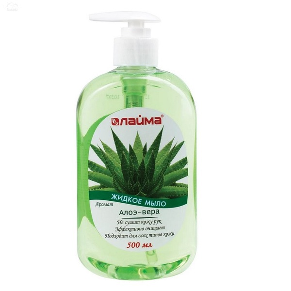 Мыло жидкое 500 мл, ЛАЙМА "Алоэ-вера", дозатор Мыло жидкое 500 мл, ЛАЙМА "Алоэ-вера", дозатор