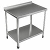 Стол производственный с бортом  нержавеющая полка  уголок нержавеющая сталь  разборный    900х600х850
