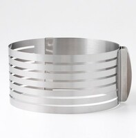 Форма Круг D16-20 см Н8 см с 6-ю делениями для нарезки нерж.сталь Доляна