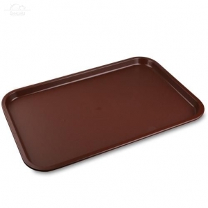 Поднос прорезиненный прямоугольный 35,5х25,5 см коричневый KMC Поднос прорезиненный прямоугольный 35,5х25,5 см коричневый KMC