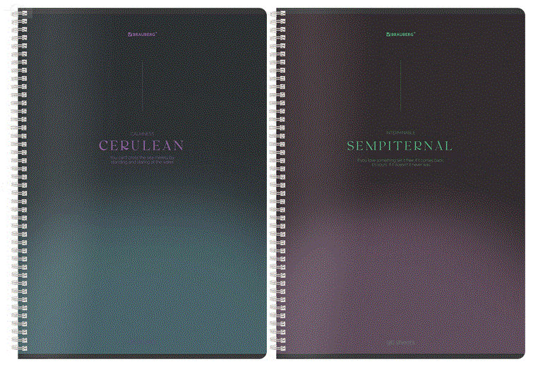 Тетрадь А4, 96 л., BRAUBERG, гребень, клетка, Soft Touch, "Peaceful" (микс в спайке) Тетрадь А4, 96 л., BRAUBERG, гребень, клетка, Soft Touch, "Peaceful" (микс в спайке)