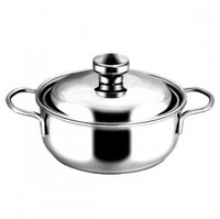 Кастрюля 1 л D16 см нерж.сталь с крышкой Классика без ТРС Амет
