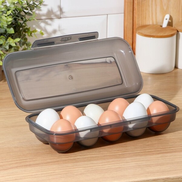 Контейнер для яиц на 10 шт, цвет МИКС Контейнер для яиц на 10 шт, цвет МИКС