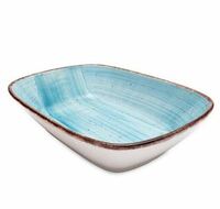 Салатник 550 мл 20х15 см прямоуг.Avanos,Turquoise Gural Porcelain фарфор голубой