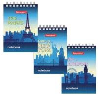 Блокнот А7 40 л., гребень, картон, клетка, BRAUBERG, "Города"