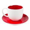 Чайная пара 250 мл   Rubi Sunset  P.L. Proff Cuisine  фарфор бело-красный
