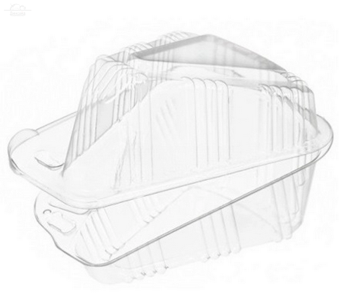 Упаковка для кусочка торта прозрачный 123х77 мм H76 мм Упаковка для кусочка торта прозрачный 123х77 мм H76 мм