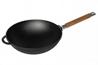 Сковорода Wok 24 см чугун съемная ручка Гардарика Сковорода Wok 24 см чугун съемная ручка Гардарика