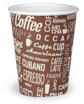 Стакан бумажный 250 мл D80 мм КОФЕ однослойный Стакан бумажный 250 мл D80 мм КОФЕ однослойный