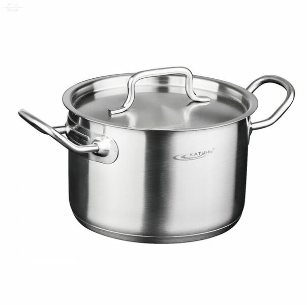 Кастрюля 3 л D18, H12 cм нерж.сталь с крышкой Общепит Катунь Кастрюля 3 л D18, H12 cм нерж.сталь с крышкой Общепит Катунь