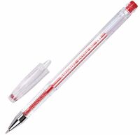 Ручка КРАСНАЯ гелевая BRAUBERG "EXTRA", , корпус прозрачный, узел 0,5 мм, линия 0,35 мм