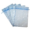 Мешочек из органзы 350х250мм (микс 5 дизайнов) СИНИЙ